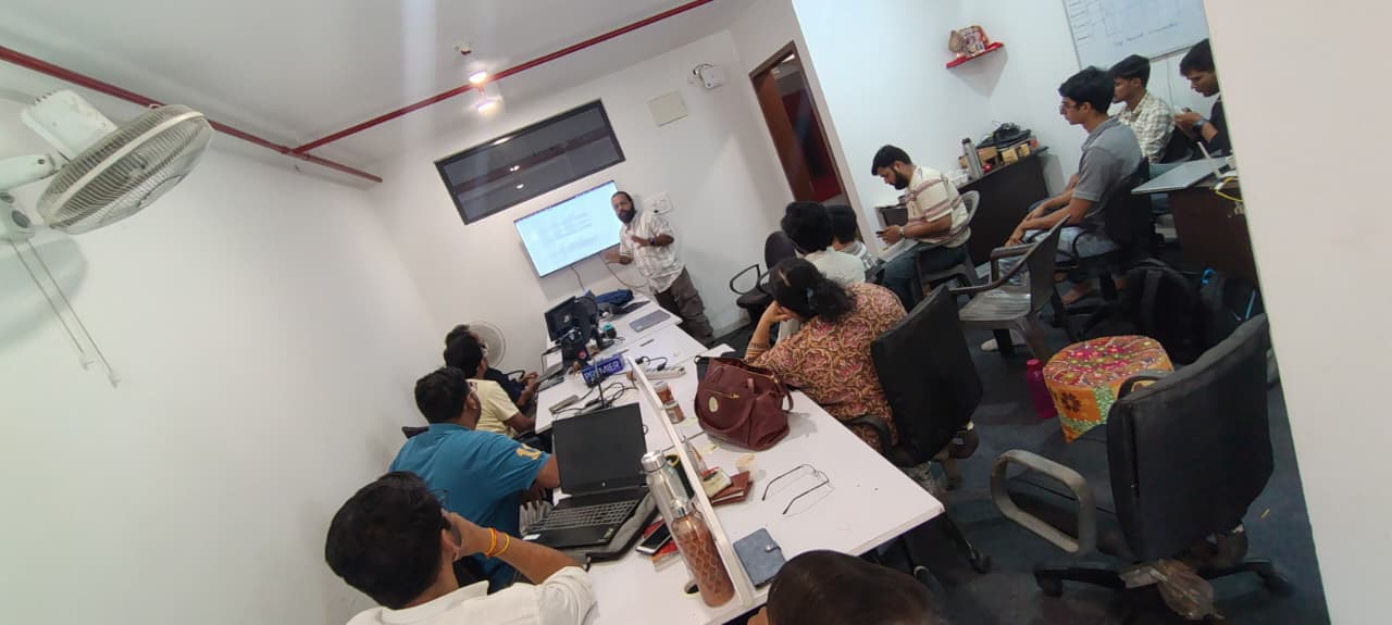 Networking and chai at the Varahi office, Pirangut